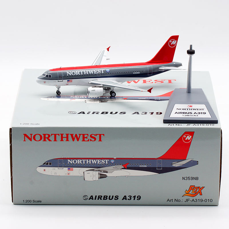 outofprint northwest airlines airbus a319 n359nb airplane model