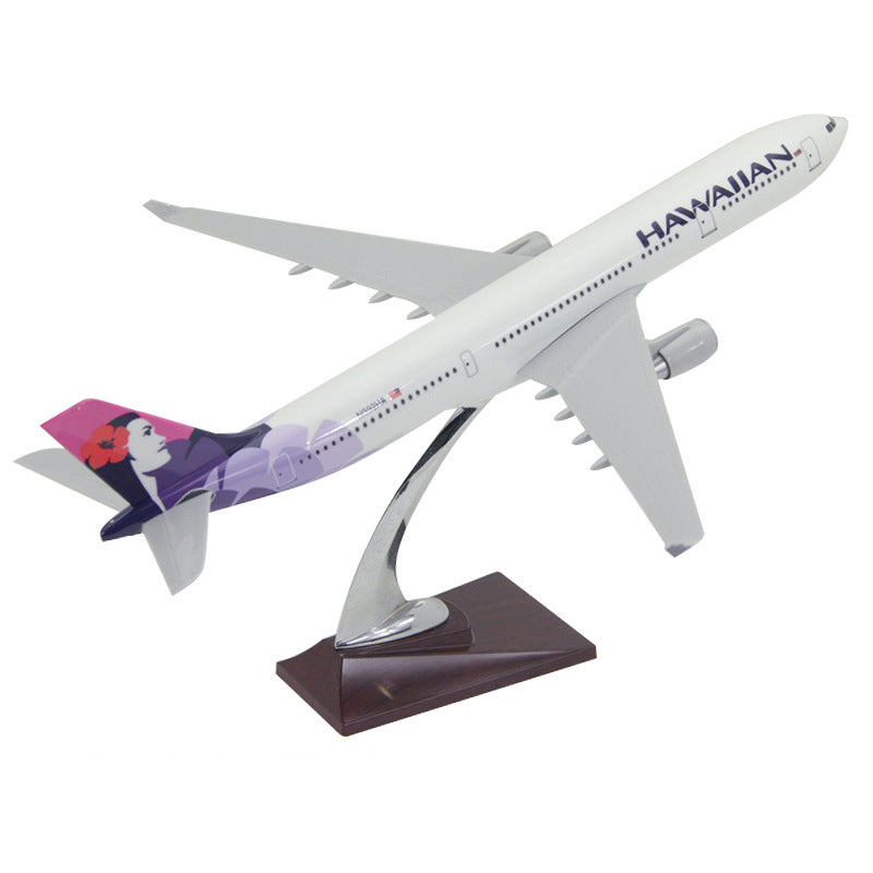 1:160 hawaiian airlines airbus a330 airplane model 18” decoration & gift