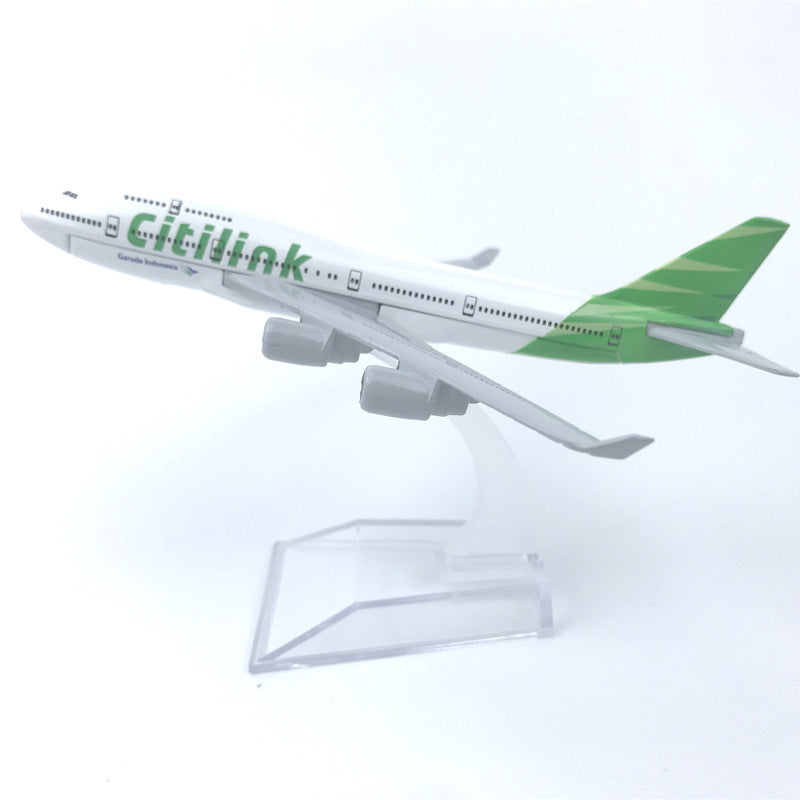air indonesia 747 green airplane model