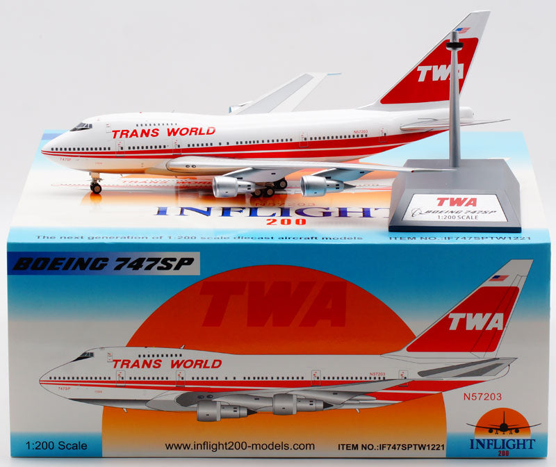 1:200 Alloy TWA Boeing 747SP