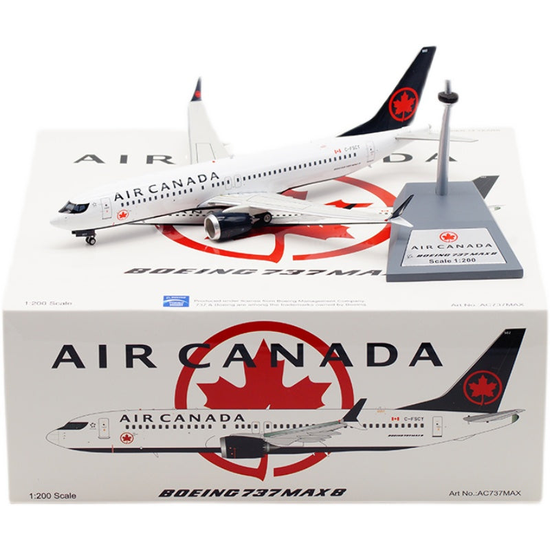 outofprint air canada b737-8max airplane model c-fscy