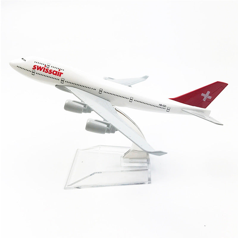 swiss airlines boeing 747 model airplane