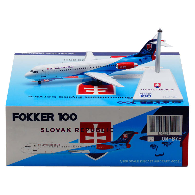 1:200 Slovakia Fokker 100 OM-BYB Model Airplane