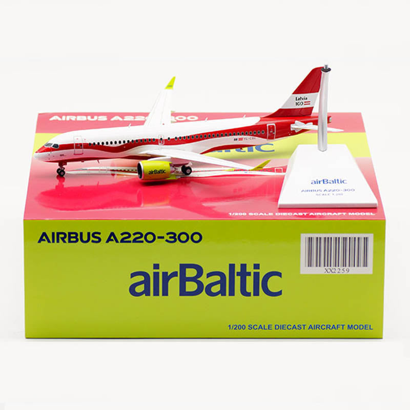 1:200 airBaltic Airbus A220 YL-CSL Model Airplane