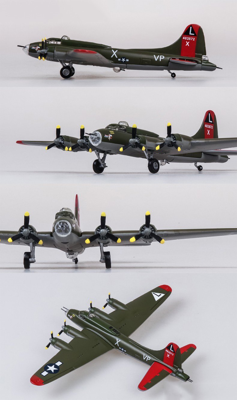 world war ii b-17 flying fortress heavy bomber alloy model
