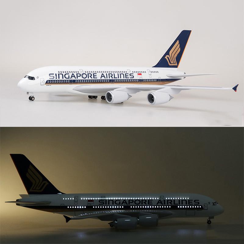 1:160 singapore airlines airbus 380 airplane model 18” decoration & gift