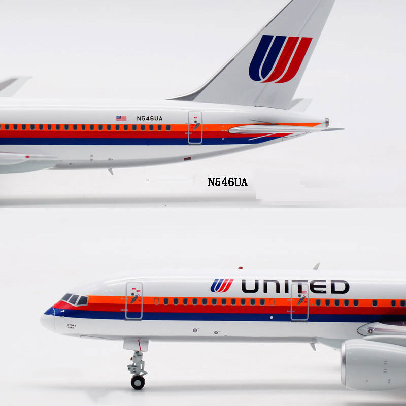 outofprint united airlines boeing 757-200 n546ua airplane model 1:200