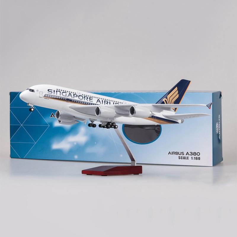 1:160 singapore airlines airbus 380 airplane model 18” decoration & gift