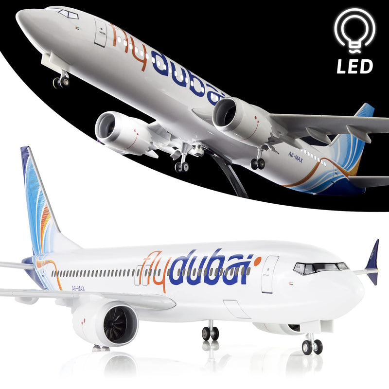 1：80 Airplane FlyDubai Boeing 737 Plane Models