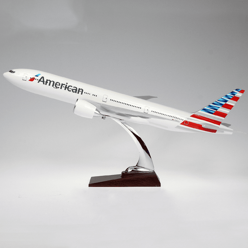 1:150 american airlines boeing 777 airplane model 18” decoration & gift