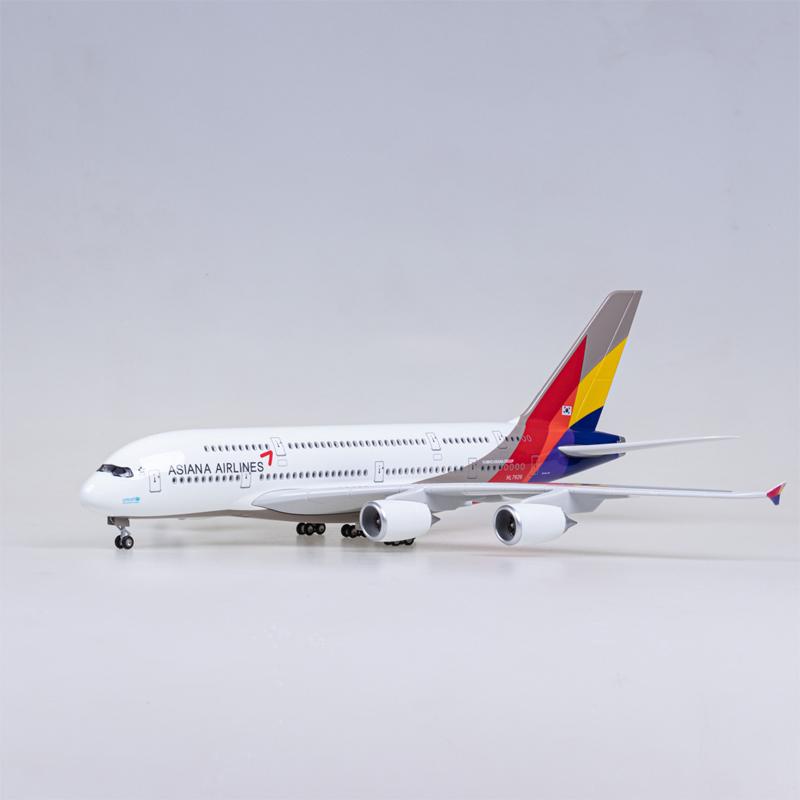 1:160 asiana airlines airbus a380 airplane model 18” decoration & gift