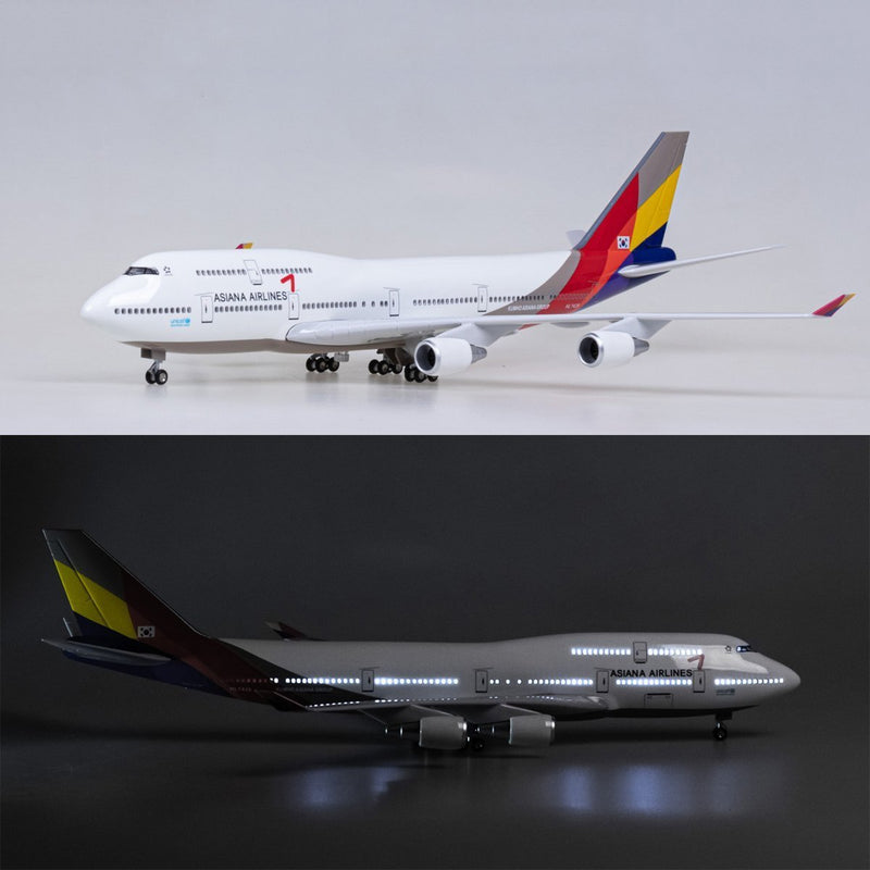 1:150 asiana airlines boeing 747-400 airplane model 18” decoration & gift