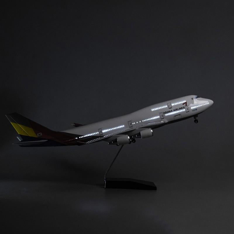 1:150 asiana airlines boeing 747-400 airplane model 18” decoration & gift