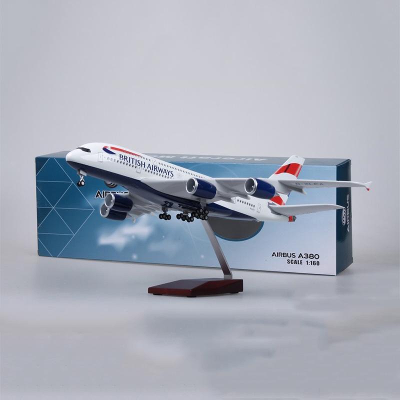 1:160 british airways airbus a380 airplane model 18” decoration & gift