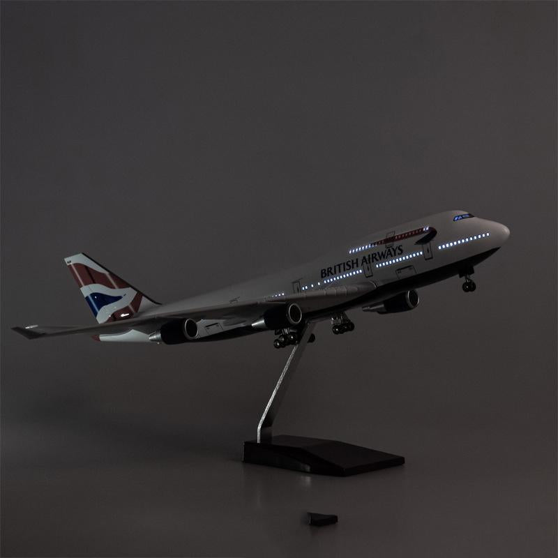 1/150 british airways boeing 747 airplane model 18” decoration & gift