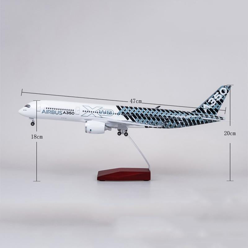 1:142 carbon fiber airbus 350 xwb airplane model 18” decoration & gift