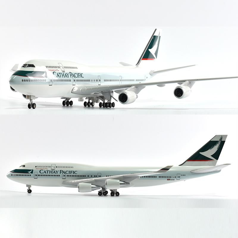 1:150 cathay pacific boeing 747 airplane model 18” decoration & gift