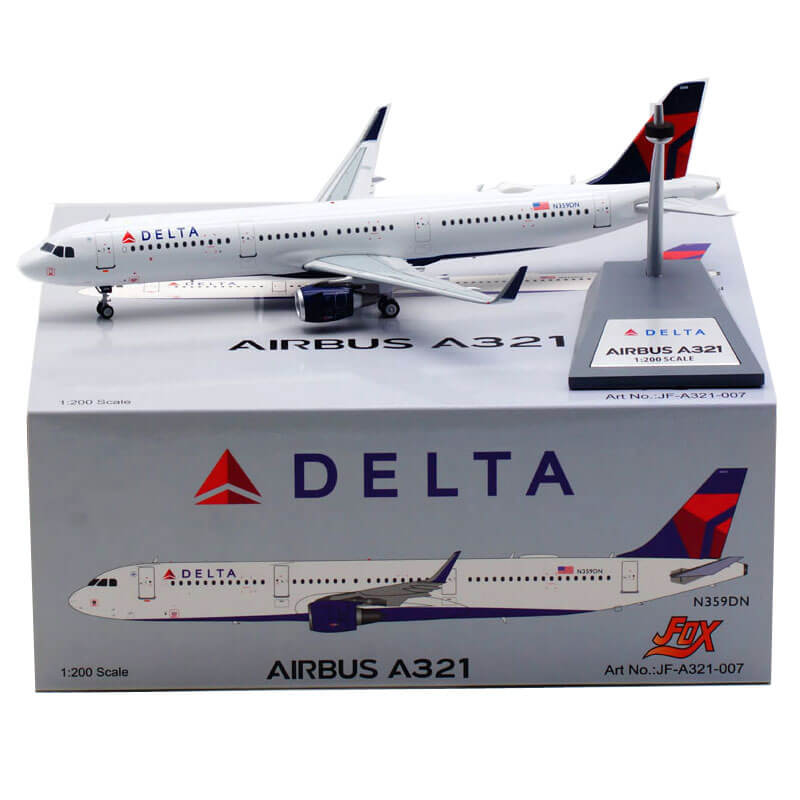 1:200 delta air lines airbus a321 n359dn airplane model