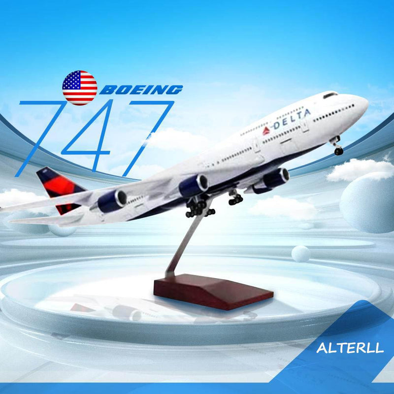 1:150 delta boeing 747 airplane model 18” decoration & gift