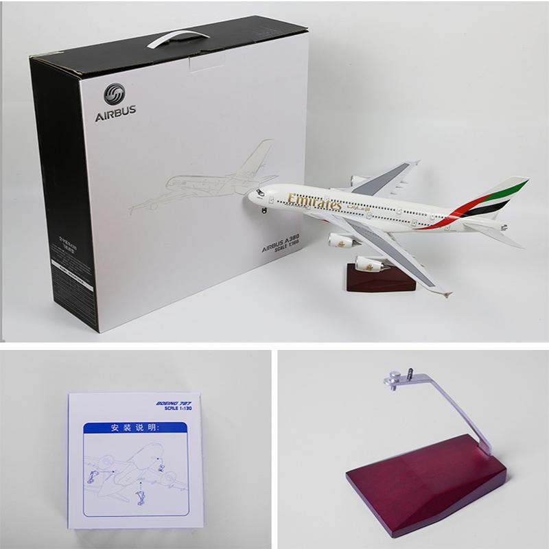 1/160 emirates airline a380 airplane model 18” decoration & gift