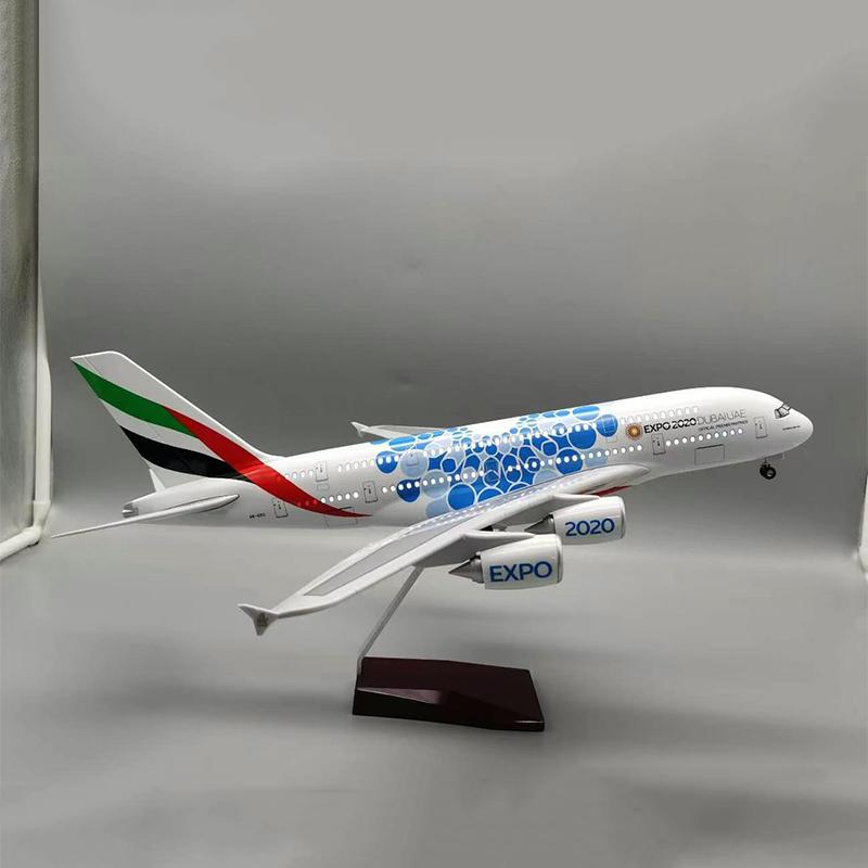 1:160 emirates expo a380 airplane model 18” decoration & gift