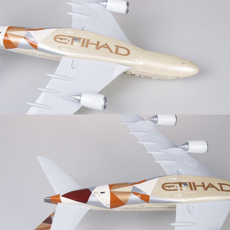 1:160 etihad airways airbus 380 airplane model 18” decoration & gift