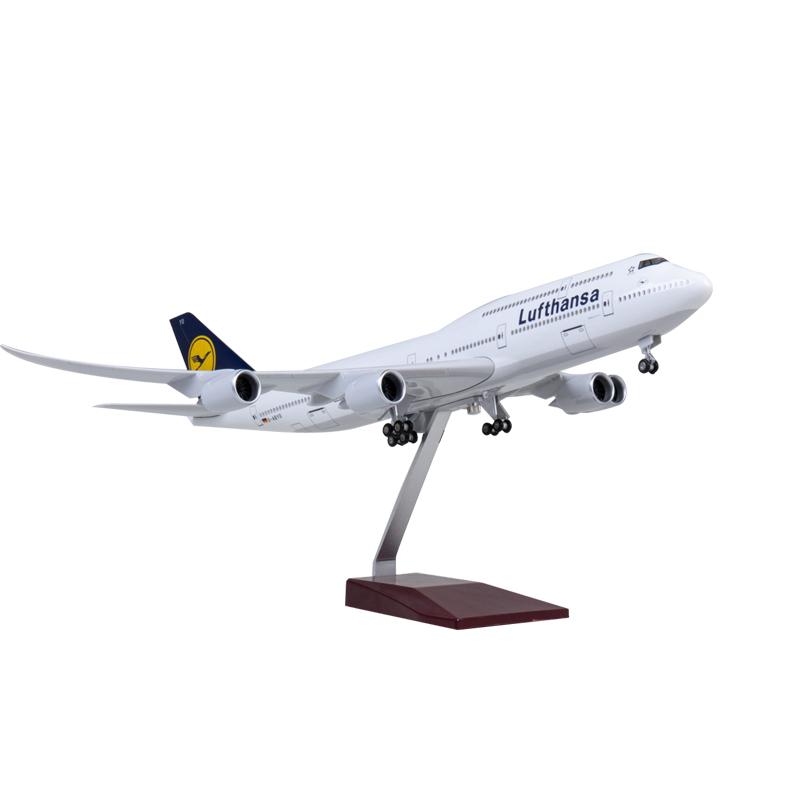 1:160 lufthansa boeing 747-8 airplane model 18” decoration & gift