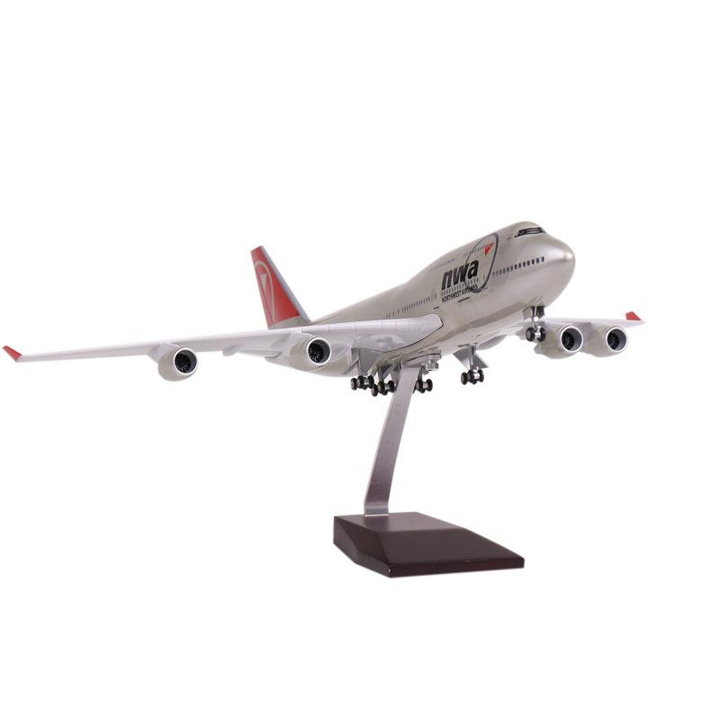 1:150 northwest airlines boeing 747-400 airplane model 18” decoration & gift