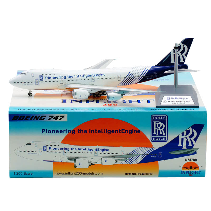 1:200 Rolls-Royce B747-200 N787RR Airplane Model