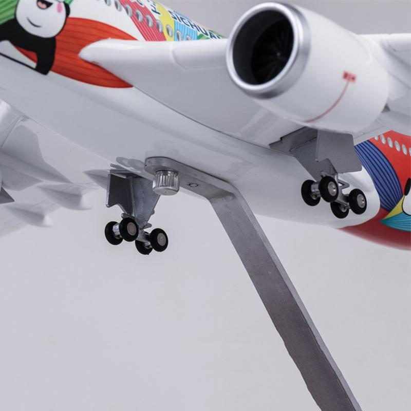 1:150 sichuan airlines airbus 350 panda painted airplane model 18” decoration & gift