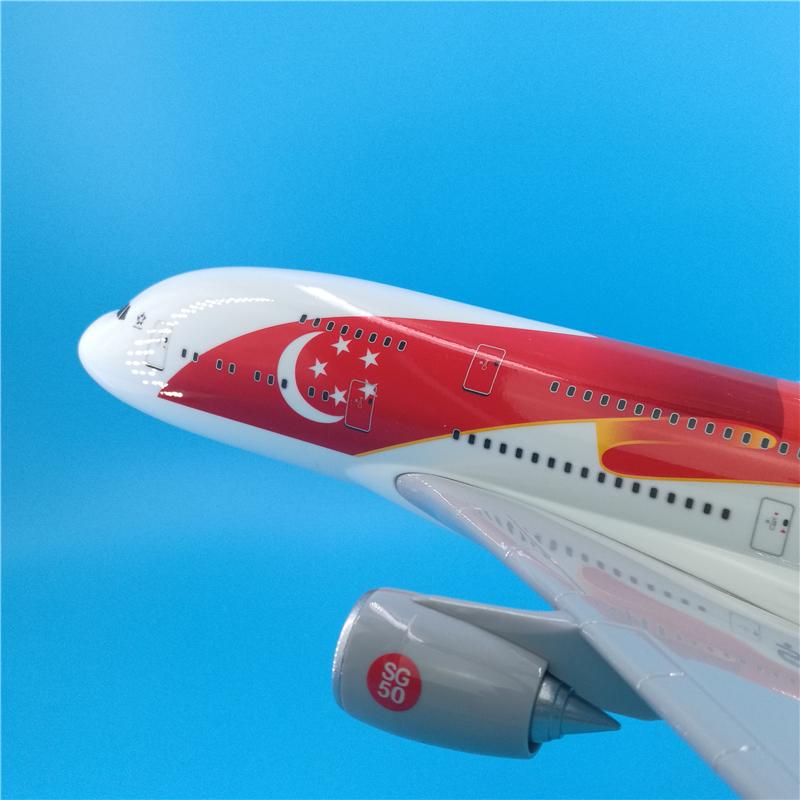 1:150 singapore airlines airbus 380 commemorative painted airplane model 18” decoration & gift