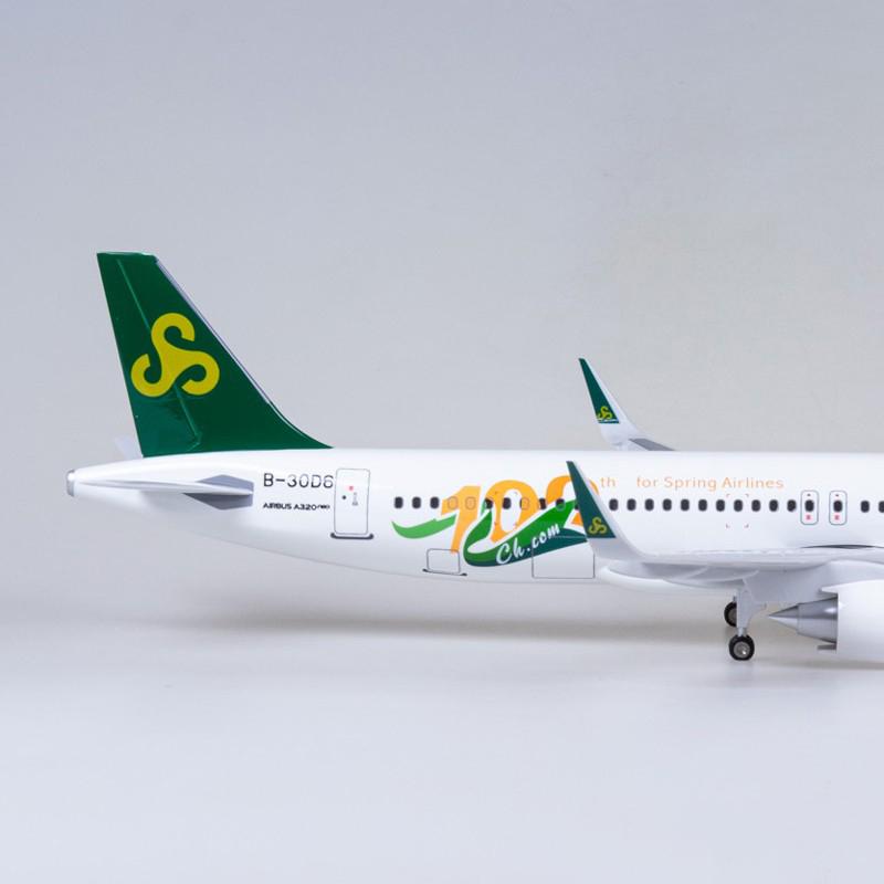 1:80 spring airlines a320 airplane model 18” decoration & gift