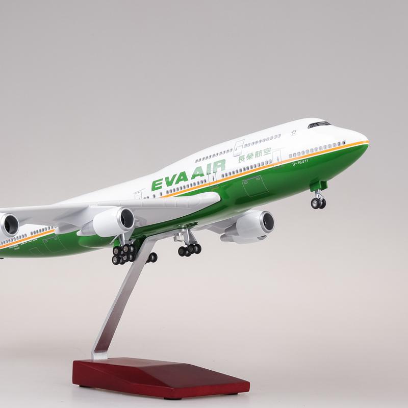 1:150 taiwan eva air boeing 747 airplane model 18” decoration & gift