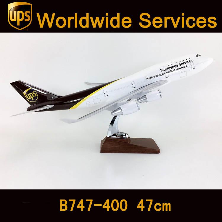1:150 ups airlines b747-400 airplane model 18” decoration & gift