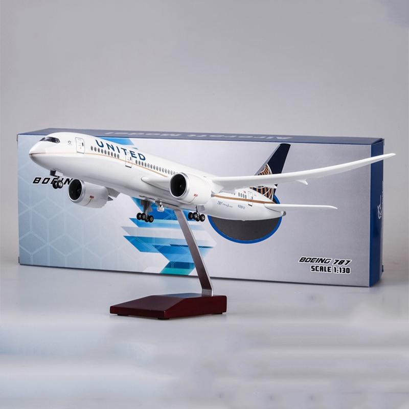 1:130 united airlines boeing 787 airplane model 18” decoration & gift
