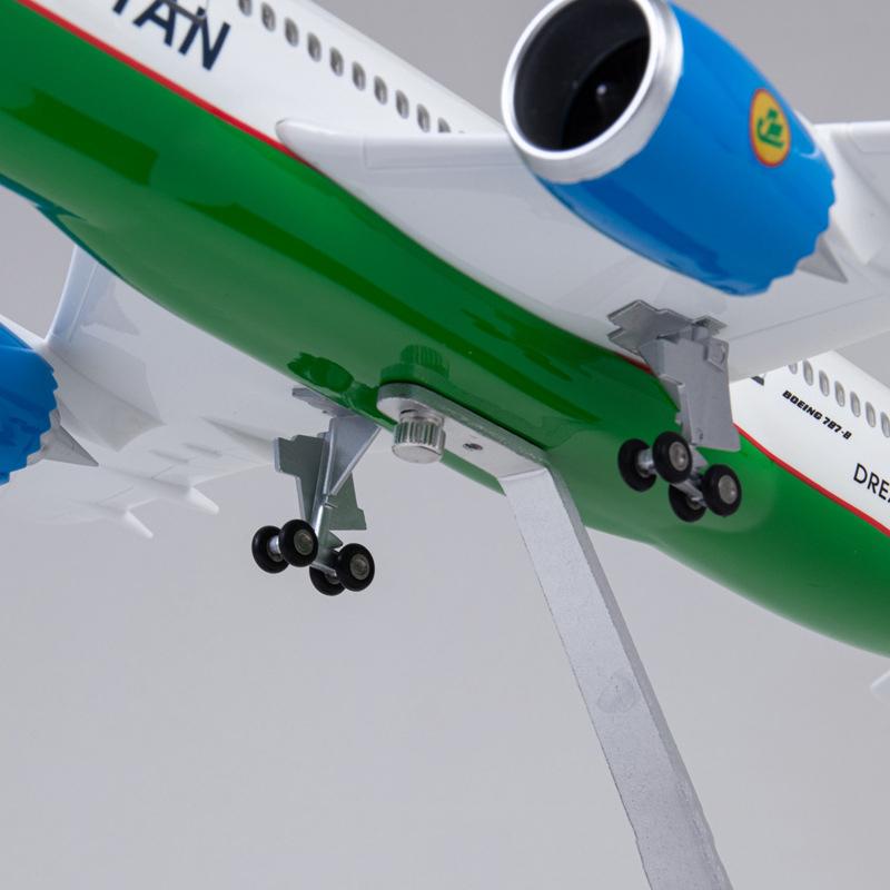 1:130 uzbekistan airways boeing 787 airplane model 18” decoration & gift