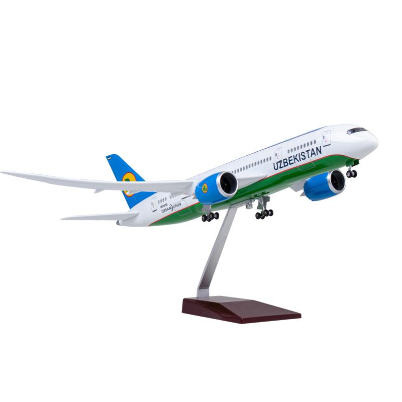1:130 uzbekistan airways boeing 787 airplane model 18” decoration & gift