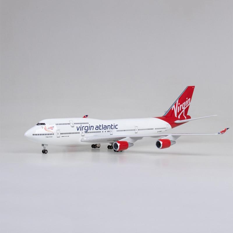 1:150 virgin atlantic boeing 747-400 airplane model 18” decoration & gift